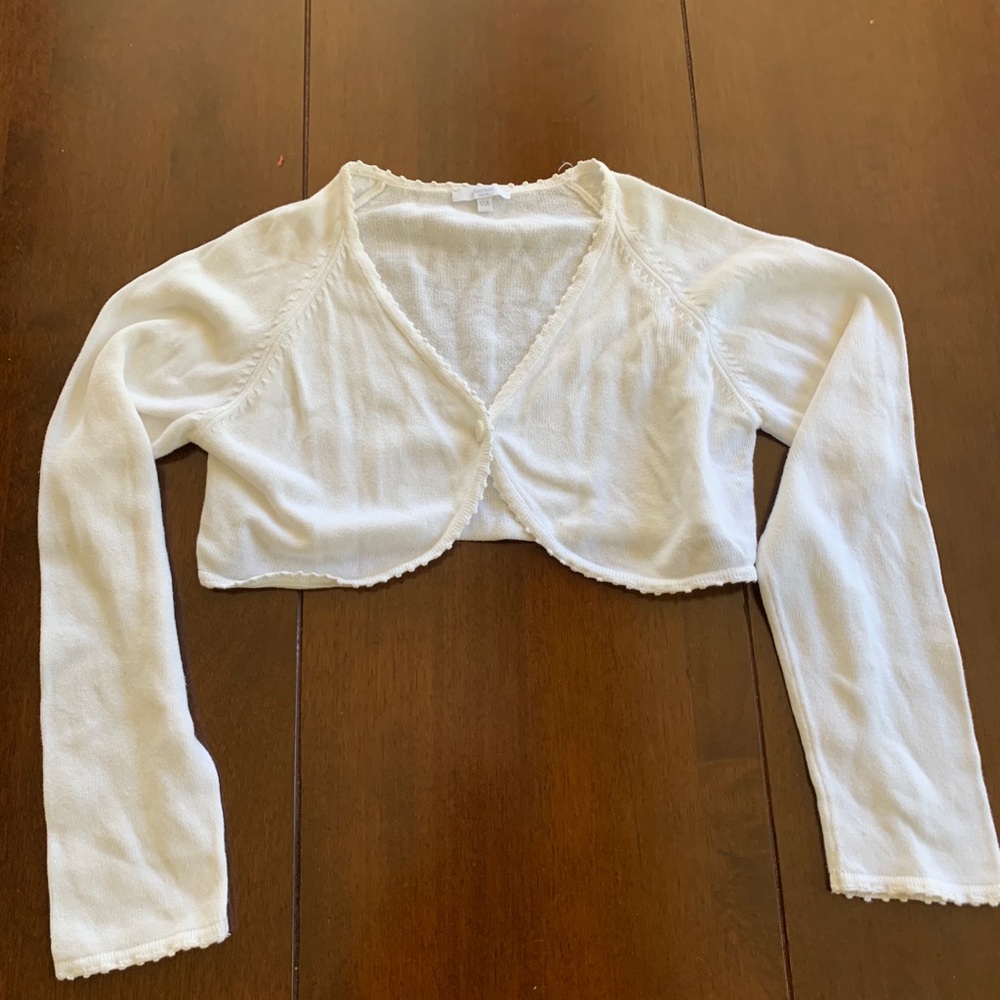 Jacadi Paris girls cropped cardigan sweater